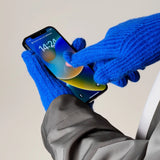 Telefonhandsker med fingerudskæringer - blå