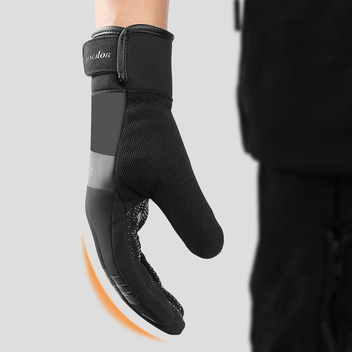 Isolerede sportstelefonhandsker (størrelse XL) - sort