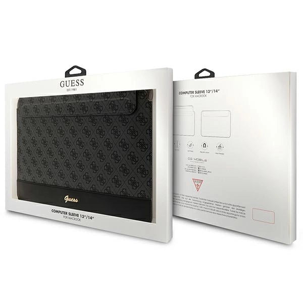Guess 4G Stripe Metal Logo case til 14" bærbar computer - sort
