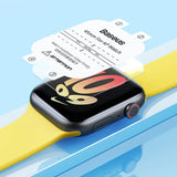 Sæt af 2x Baseus NanoCrystal beskyttende film til Apple Watch 4/5/6/SE/SE 2 44mm + monteringssæt - gennemsigtigt