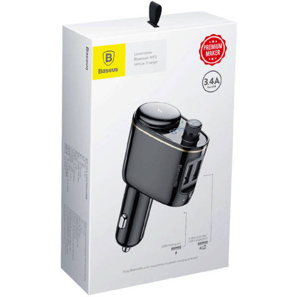 Baseus S-06 Bluetooth/USB bil FM-sender (Overseas Edition) - sort