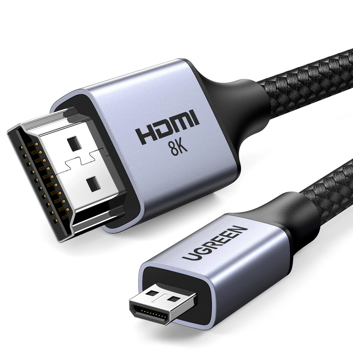 Ugreen HD164 15517 mikro HDMI / HDMI 2.1 8K kabel 2m - grå