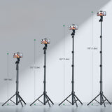 Ugreen LP680 selfie stick with stand and Bluetooth remote control 1.8m - black