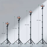 Ugreen LP680 selfie stick med stativ og Bluetooth fjernbetjening 1,8 m - sort