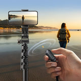 Ugreen LP680 selfie stick med stativ og Bluetooth fjernbetjening 1,8 m - sort