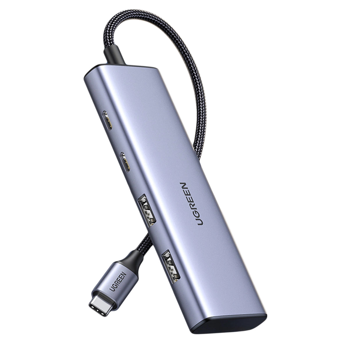 HUB USB-C - 2 x USB-A / 2 x USB-C 20 cm Grøn CM473 - grå