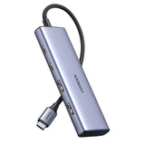 HUB USB-C - 2 x USB-A / 2 x USB-C 20 cm Grøn CM473 - grå