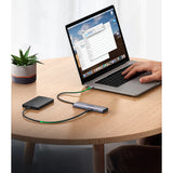 HUB USB-C - 2 x USB-A / 2 x USB-C 20 cm Grøn CM473 - grå