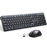 Ugreen MK006 trådløs mus og tastatur sæt 2.4Ghz - sort