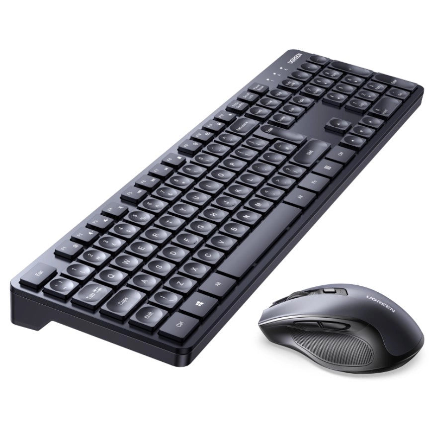 Ugreen MK006 trådløs mus og tastatur sæt 2.4Ghz - sort