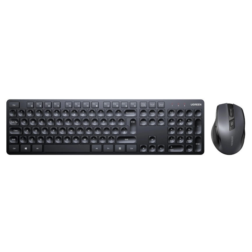 Ugreen MK006 trådløs mus og tastatur sæt 2.4Ghz - sort