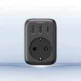 Væglader 30W (2xUSB/USB C/AC) / adapter EU - EU 13A Ugreen CD314 - sort