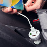 Wozinsky WCCAW 50W 4x USB-A QC biloplader - hvid