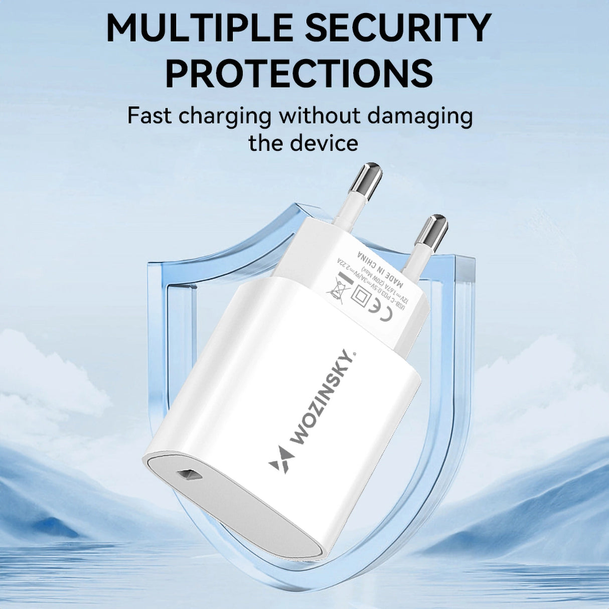 Wozinsky WGWCCW 20W USB-C vægoplader - hvid