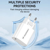 Wozinsky WGWCCW 20W USB-C vægoplader - hvid