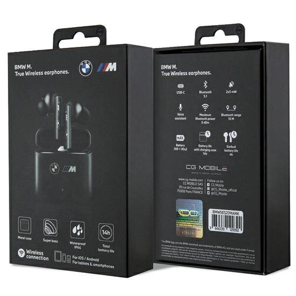 BMW Bluetooth hovedtelefoner BMWSES20MAMK TWS + docking station sort/sort M Collection
