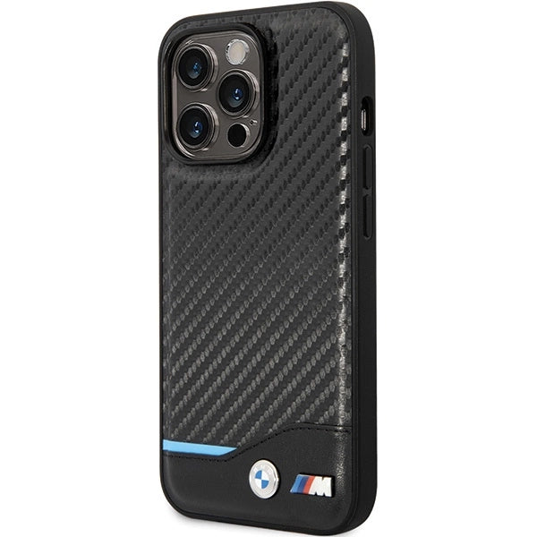 Case BMW BMHCP13L22NBCK iPhone 13 Pro / 13 6,1" sort/sort hårdkasse Læder Carbon
