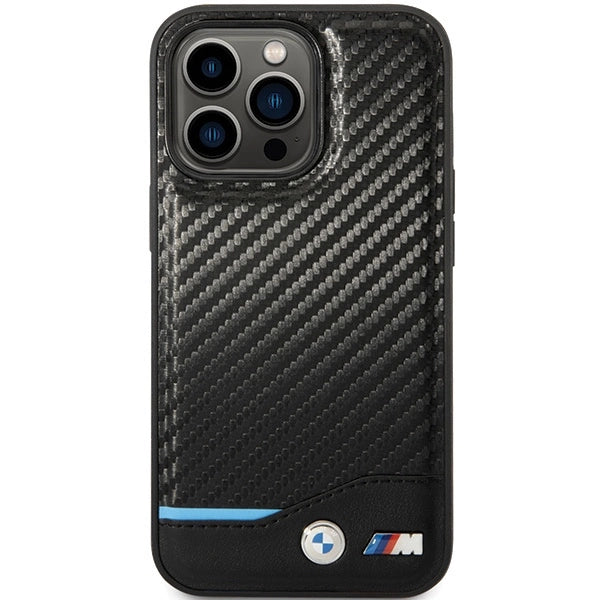 Case BMW BMHCP13L22NBCK iPhone 13 Pro / 13 6,1" sort/sort hårdkasse Læder Carbon