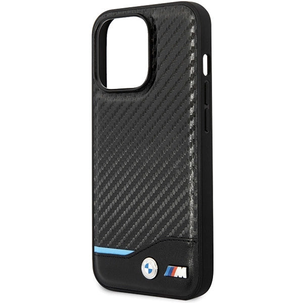 Case BMW BMHCP13L22NBCK iPhone 13 Pro / 13 6,1" sort/sort hårdkasse Læder Carbon