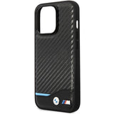 Case BMW BMHCP13X22NBCK iPhone 13 Pro Max 6,7" sort/sort hårdkasse Læder Carbon