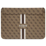 Guess 4G Printed Stripes cover til en 14" laptop - brun