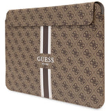 Guess 4G Printed Stripes cover til en 14" laptop - brun