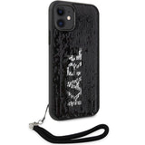 Karl Lagerfeld KLHCN61PSQRKS iPhone 11 / Xr 6.1" silver/silver hardcase Sequins Cord
