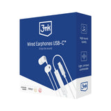 USB-C 3mk Wired Headphones - hvid