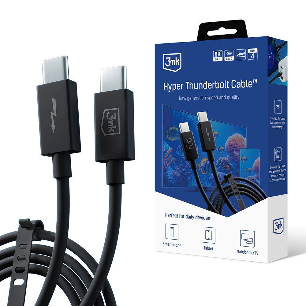 Tilbehør - 3mk Hyper ThunderBolt Cable 240W