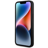 AMG AMHMP14XOSDBK iPhone 14 Pro Max 6.7" sort/sort hårdkasse Læder Curved Lines MagSafe