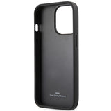 BMW læder Emboss-kasse til iPhone 13 Pro / iPhone 13 - sort