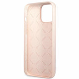 Guess GUHCP13XLSLMGLP iPhone 13 Pro Max 6,7" lyserød/lyserød hardcase Silicone Script Gold Logo