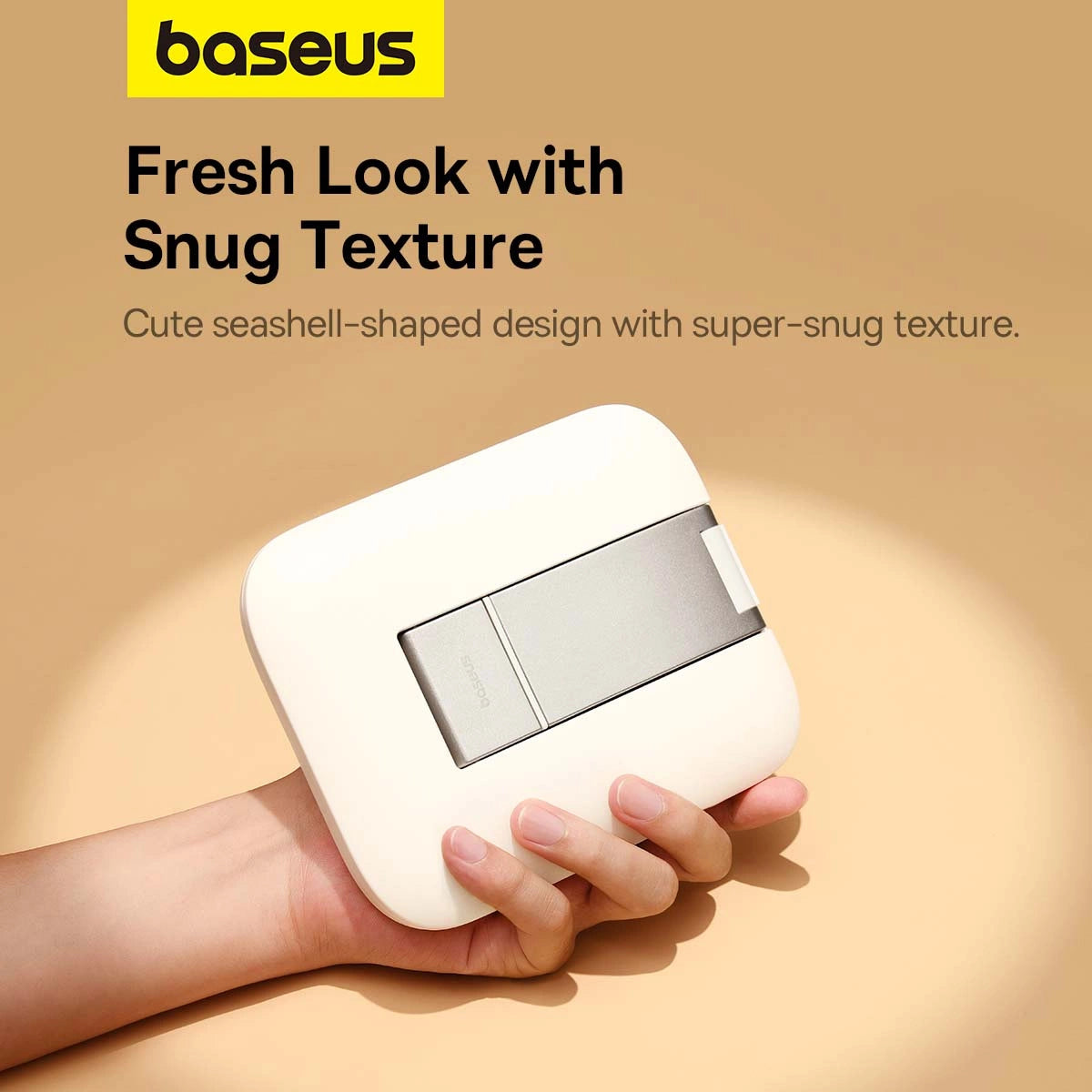 Baseus BS- HP009 Seashell- serie sammenklappelig tabletstativ - hvid