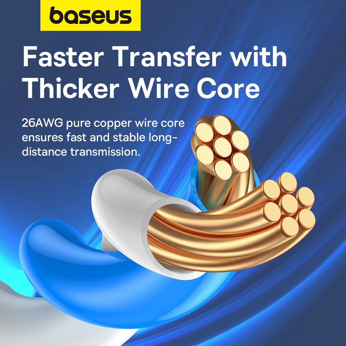 Baseus High Speed Cat 5 RJ-45 1000Mb/s Ethernet kabel 8m rund - sort