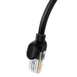 Baseus High Speed Cat 5 RJ-45 1000Mb/s Ethernet kabel 8m rund - sort