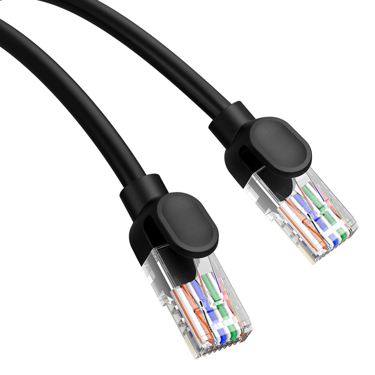 Baseus High Speed Cat 5 RJ-45 1000Mb/s Ethernet kabel 8m rund - sort