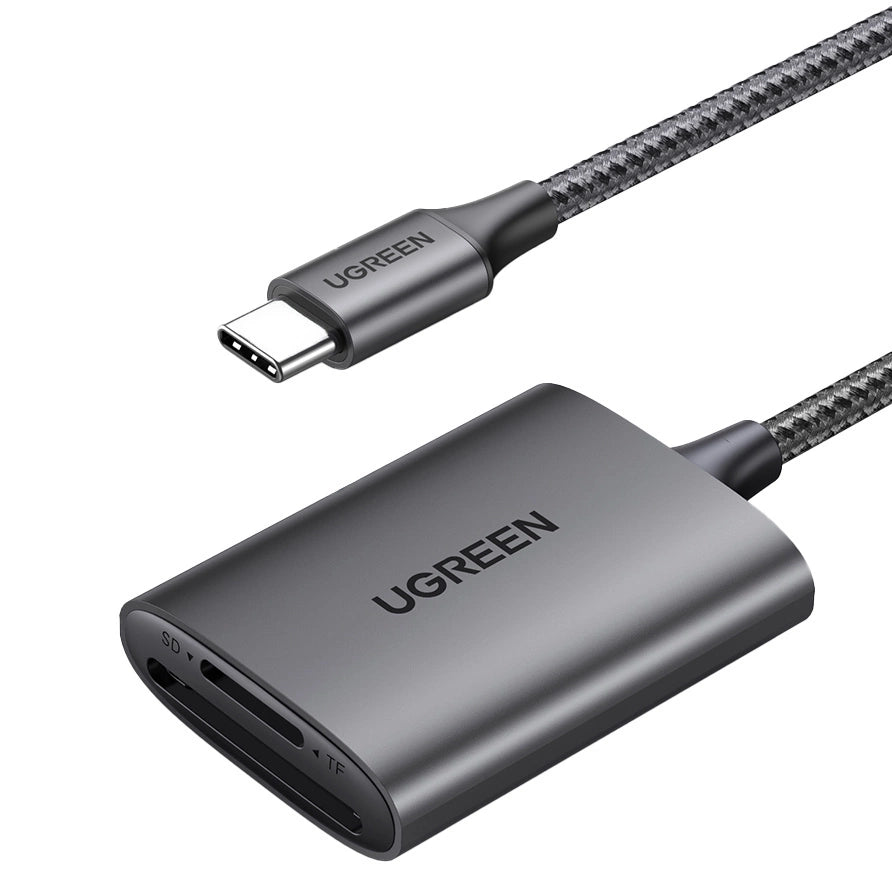 Ugreen CM401 USB C 5Gb/s SD/TF kortlæser - grå