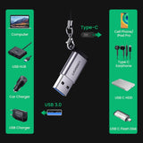 USB C (kvindelig) - USB (mandlig) adapter Ugreen US276 USB 5Gb/s - grå