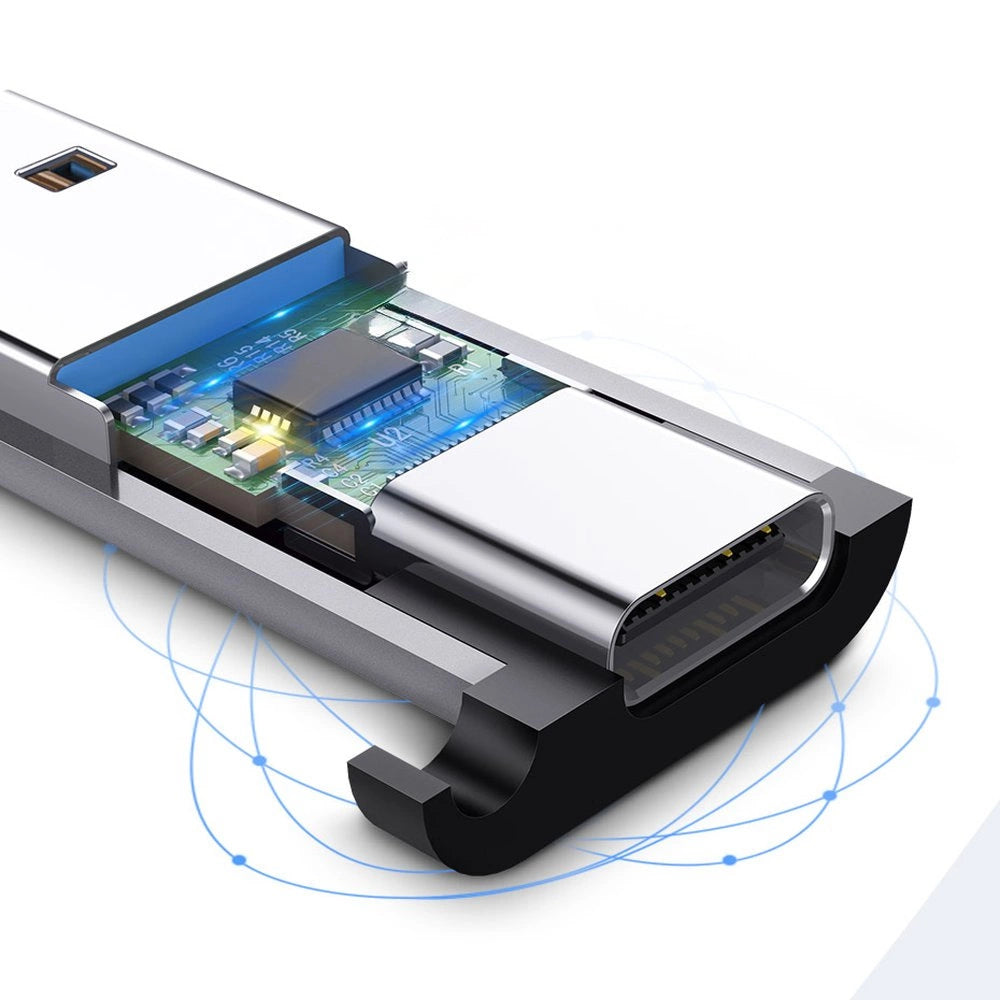 USB C (kvindelig) - USB (mandlig) adapter Ugreen US276 USB 5Gb/s - grå