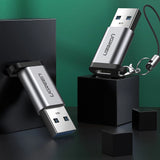 USB C (kvindelig) - USB (mandlig) adapter Ugreen US276 USB 5Gb/s - grå