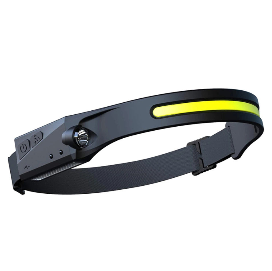 LED-forlygte med IPX4-bevægelsessensor USB-C 1200 mAh - sort