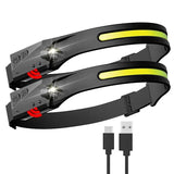 LED-forlygte med IPX4-bevægelsessensor USB-C 1200 mAh - sort