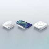 Dudao A11N 15W 3in1 induktiv oplader - hvid + USB-C / USB-C kabel