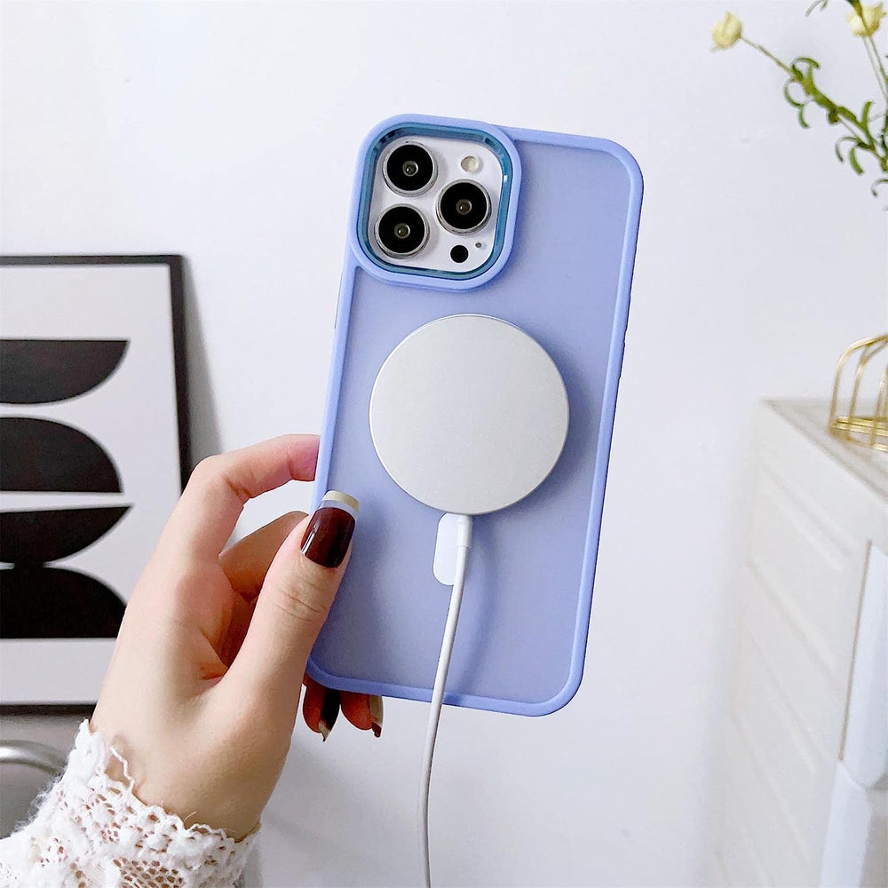 Magnetisk farve Matte Case til iPhone 15 Pro Max - sort