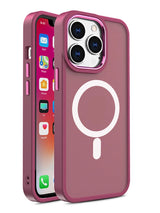 Magnetisk farve Matte Case til iPhone 15 Plus - Burgundy