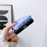 Magnetisk farve Matte Case til iPhone 15 Plus - marineblå