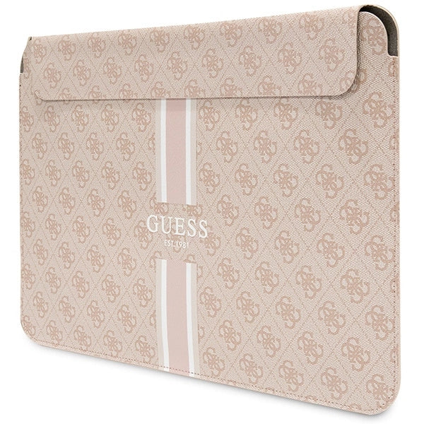 Guess 4G Printed Stripes cover til en 14" laptop - pink