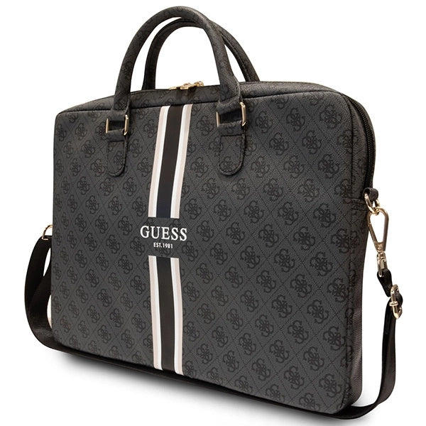 Guess 4G Printed Stripes taske til en 16" laptop - sort