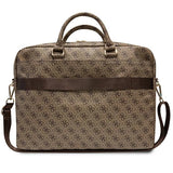 Guess 4G Printed Stripes taske til en 16" laptop - brun