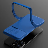 Nillkin CamShield Pro Magnetisk Case til iPhone 15 Pro Max med Kamerabeskytter - Blå